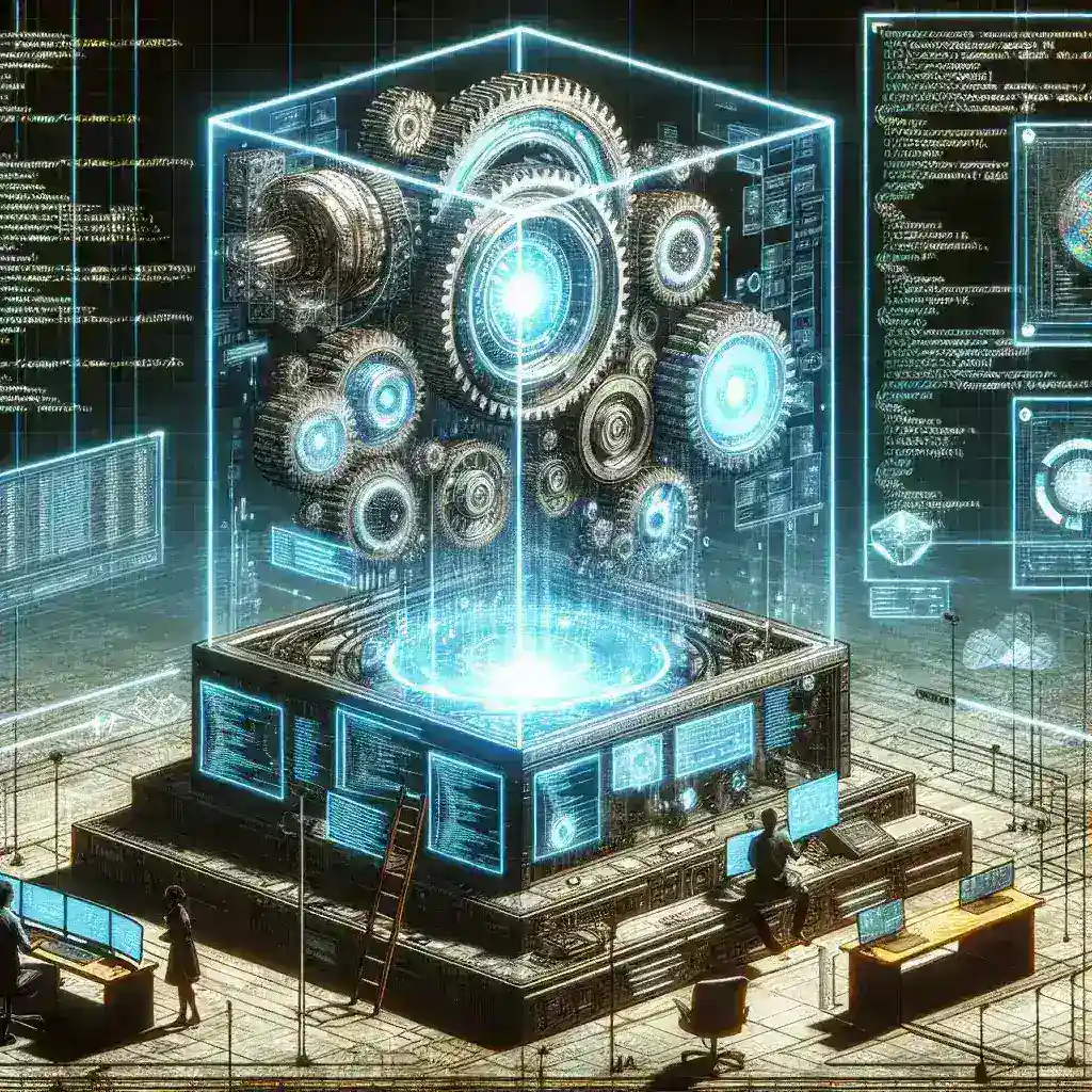 "Illustration of Predictive DevOps Operations Engines streamlining software development and deployment processes with advanced analytics and automation."